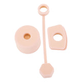 4 Set Silicone Spill Proof Stopper Set Tumbler Accessories Including Straw Cover Cap Square Leak Stopper Round Lid Stopper Plug Pink