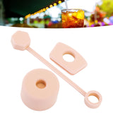 4 Set Silicone Spill Proof Stopper Set Tumbler Accessories Including Straw Cover Cap Square Leak Stopper Round Lid Stopper Plug Pink - Extra Image