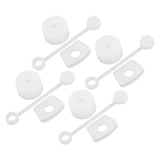4 Set Silicone Spill Proof Stopper Set Tumbler Accessories Including Straw Cover Cap Square Leak Stopper Round Lid Stopper Plug Transparent White