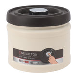 Vacuum Sealed Coffee Container 304 Stainless Steel Press Type Airtight Food Storage Container for Coffee Beans Tea Nuts 750ML Beige