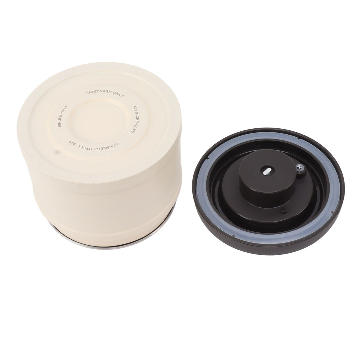Vacuum Sealed Coffee Container 304 Stainless Steel Press Type Airtight Food Storage Container for Coffee Beans Tea Nuts 750ML Beige