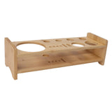 Bartender Kit Stand Large Capacity Space Saving Bamboo Wood Bartending Tool Storage Holder for Bar Home - 45-Degree Angle