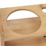 Bartender Kit Stand Large Capacity Space Saving Bamboo Wood Bartending Tool Storage Holder for Bar Home - Extra Image