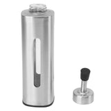 220ml Oil Dispenser Bottle Stainless Steel Oil Bottle Sauce Container for Olive Oil Vinegar Soy Sauce Rectangle - Top-Down View