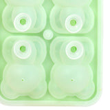 Little Bear Shape Ice Mold 4 Grids Silicone Ice Block Mould for Making Ice Cream Cake Candle Green