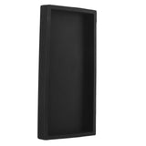 Silicone Storage Tray Silica Gel Kitchen Sorting Plate Tray Cosmetics Organizer Tray for Bathroom Dressing Table Black Small Size - Front View
