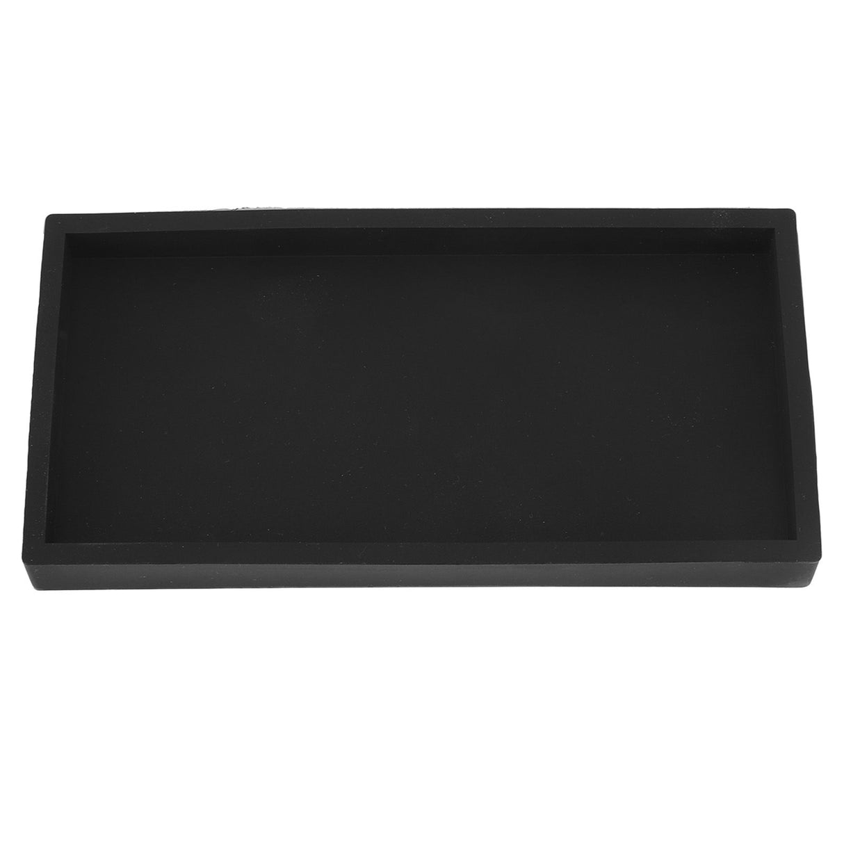 Silicone Storage Tray Silica Gel Kitchen Sorting Plate Tray Cosmetics Organizer Tray for Bathroom Dressing Table Black Small Size