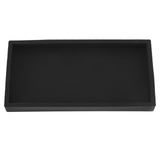 Silicone Storage Tray Silica Gel Kitchen Sorting Plate Tray Cosmetics Organizer Tray for Bathroom Dressing Table Black Small Size - Top-Down View