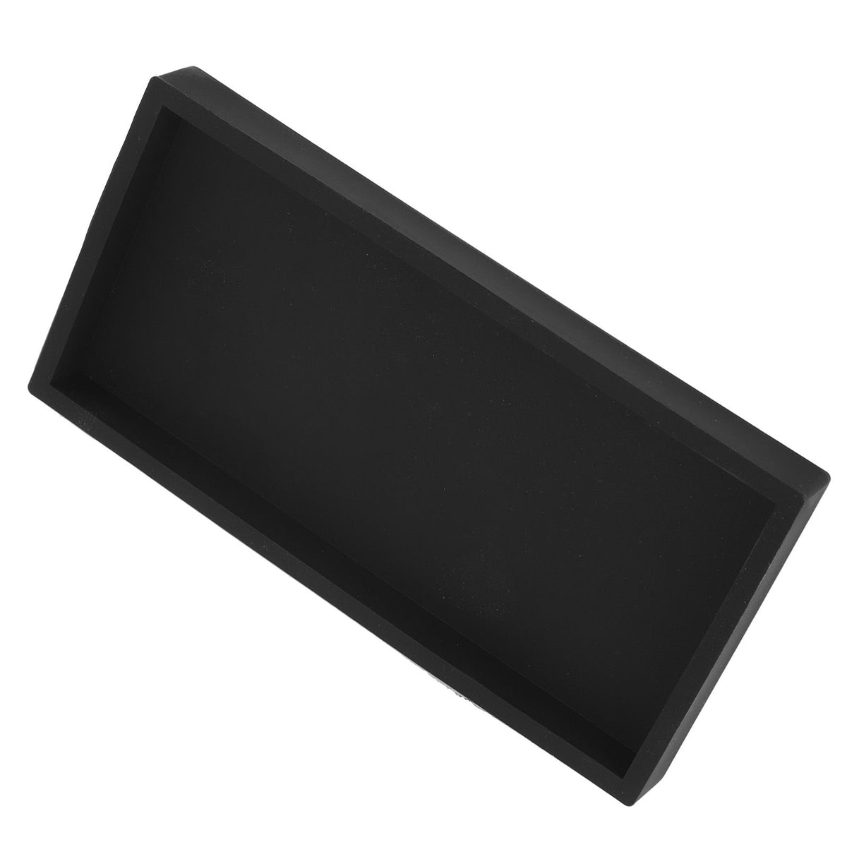 Silicone Storage Tray Silica Gel Kitchen Sorting Plate Tray Cosmetics Organizer Tray for Bathroom Dressing Table Black Small Size