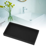 Silicone Storage Tray Silica Gel Kitchen Sorting Plate Tray Cosmetics Organizer Tray for Bathroom Dressing Table Black Small Size - Extra Image