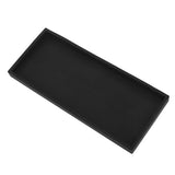Silicone Storage Tray Silica Gel Kitchen Sorting Plate Tray Cosmetics Organizer Tray for Bathroom Dressing Table Black Large Size - Top-Down View