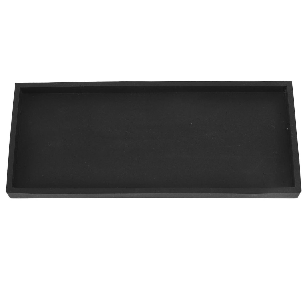 Silicone Storage Tray Silica Gel Kitchen Sorting Plate Tray Cosmetics Organizer Tray for Bathroom Dressing Table Black Large Size