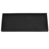 Silicone Storage Tray Silica Gel Kitchen Sorting Plate Tray Cosmetics Organizer Tray for Bathroom Dressing Table Black Large Size - 45-Degree Angle