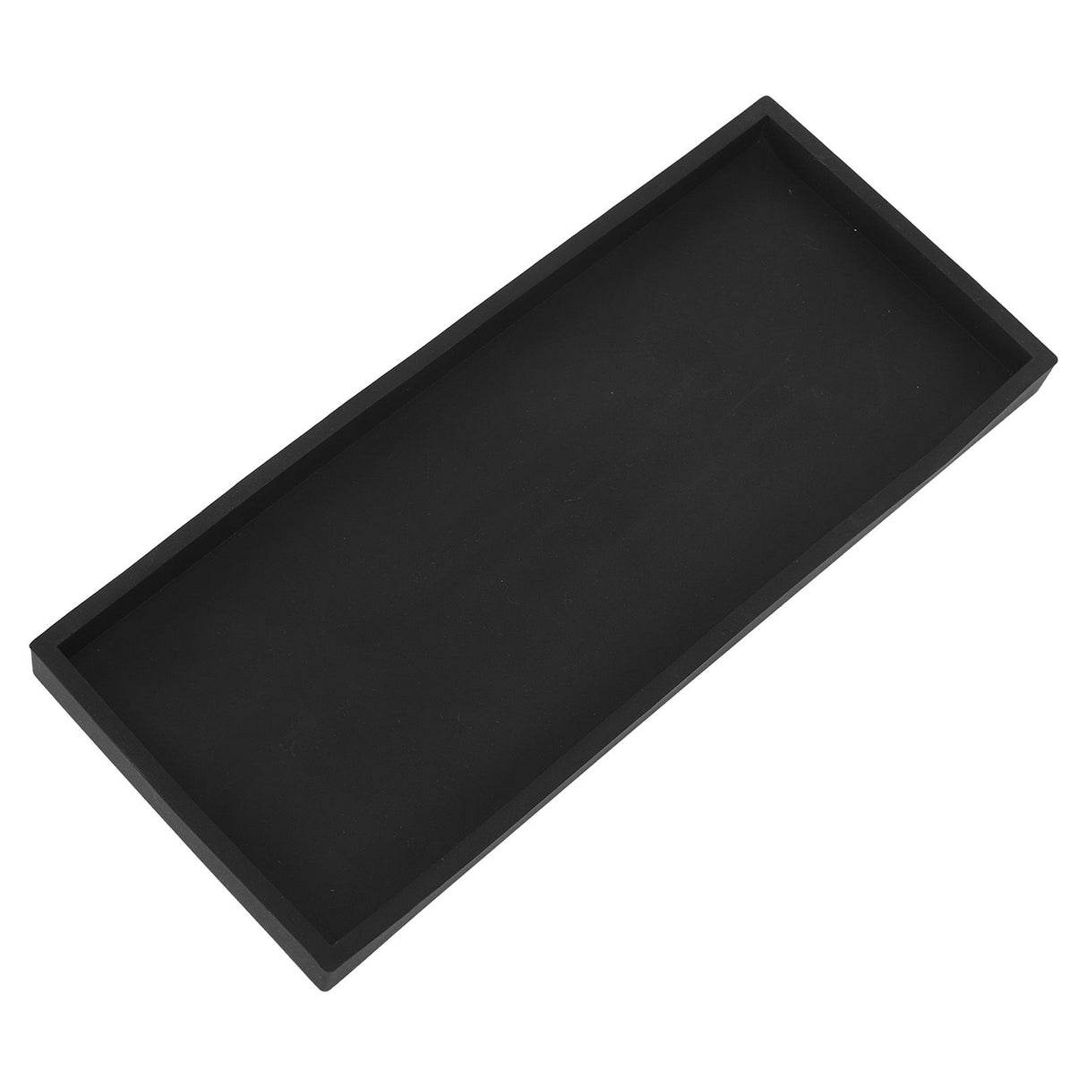 Silicone Storage Tray Silica Gel Kitchen Sorting Plate Tray Cosmetics Organizer Tray for Bathroom Dressing Table Black Large Size