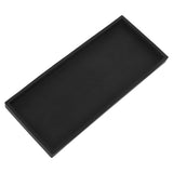 Silicone Storage Tray Silica Gel Kitchen Sorting Plate Tray Cosmetics Organizer Tray for Bathroom Dressing Table Black Large Size - Rear View
