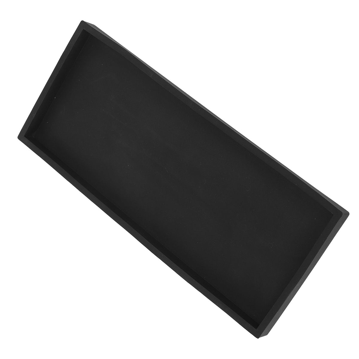 Silicone Storage Tray Silica Gel Kitchen Sorting Plate Tray Cosmetics Organizer Tray for Bathroom Dressing Table Black Large Size