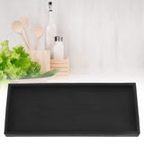 Silicone Storage Tray Silica Gel Kitchen Sorting Plate Tray Cosmetics Organizer Tray for Bathroom Dressing Table Black Large Size