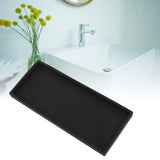 Silicone Storage Tray Silica Gel Kitchen Sorting Plate Tray Cosmetics Organizer Tray for Bathroom Dressing Table Black Large Size