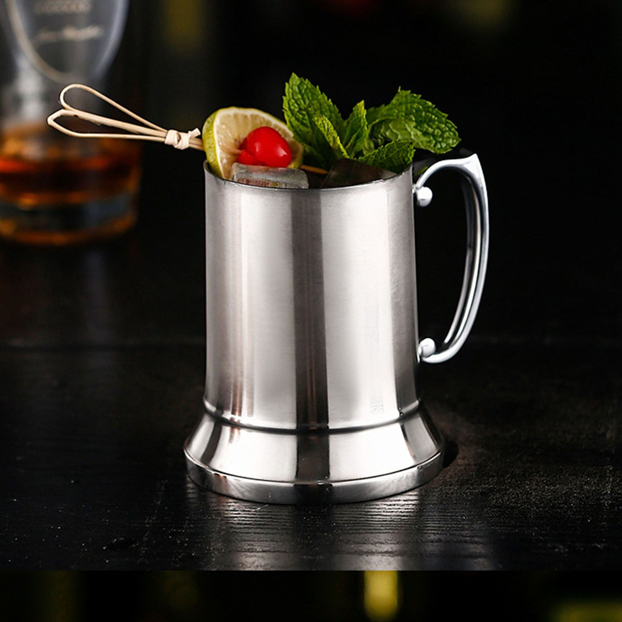 Stainless Steel Beer Mug Anti Slip High Temperature Resistant Modern Beer Cup Coffee Mug 500ml