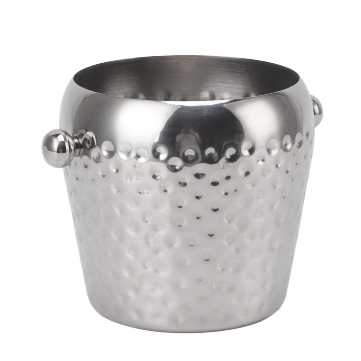 Ice Bucket Stainless Steel Mini Insulated Frozen Container for Bar Wine Champagne 1L Sliver