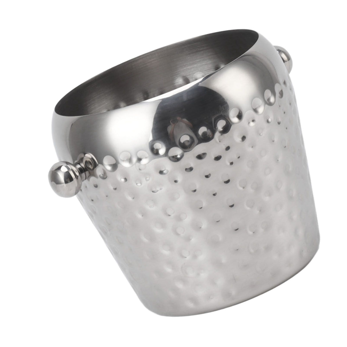 Ice Bucket Stainless Steel Mini Insulated Frozen Container for Bar Wine Champagne 1L Sliver