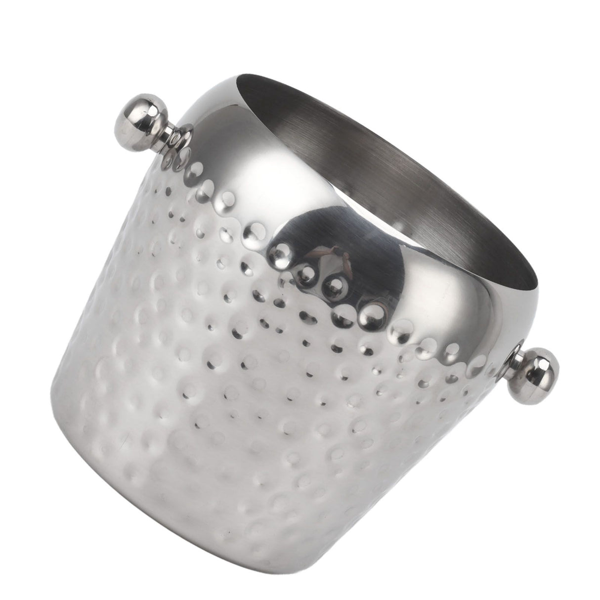 Ice Bucket Stainless Steel Mini Insulated Frozen Container for Bar Wine Champagne 1L Sliver