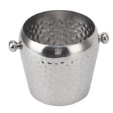Ice Bucket Stainless Steel Mini Insulated Frozen Container for Bar Wine Champagne 1L Sliver - Rear View