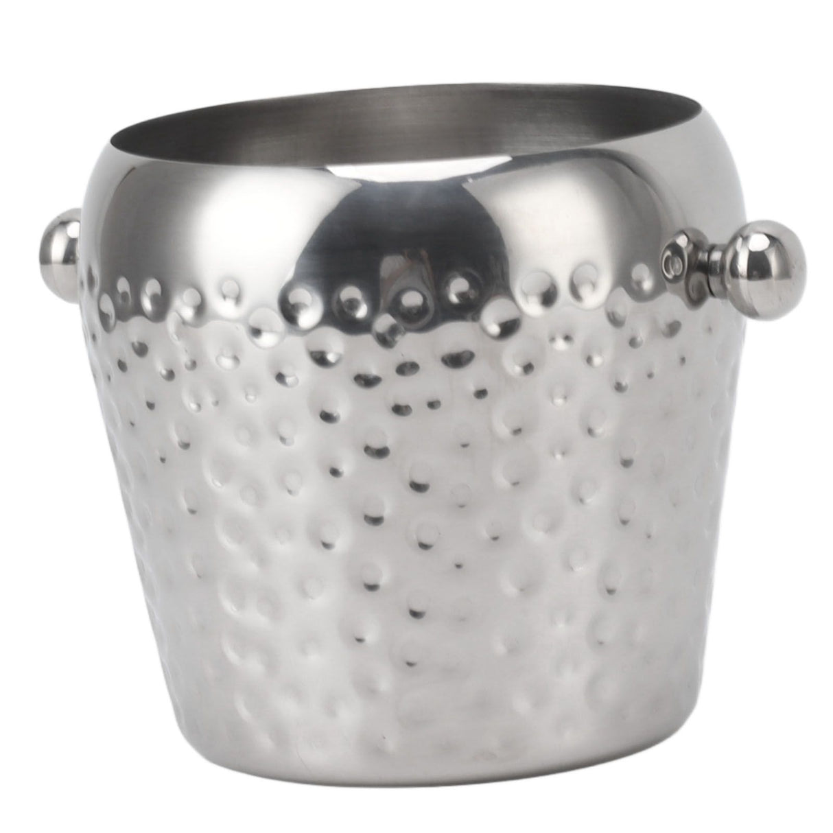 Ice Bucket Stainless Steel Mini Insulated Frozen Container for Bar Wine Champagne 1L Sliver