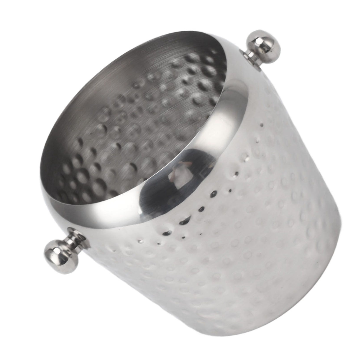 Ice Bucket Stainless Steel Mini Insulated Frozen Container for Bar Wine Champagne 1L Sliver