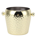 Ice Bucket Stainless Steel Mini Insulated Frozen Container for Bar Wine Champagne 1L Gold