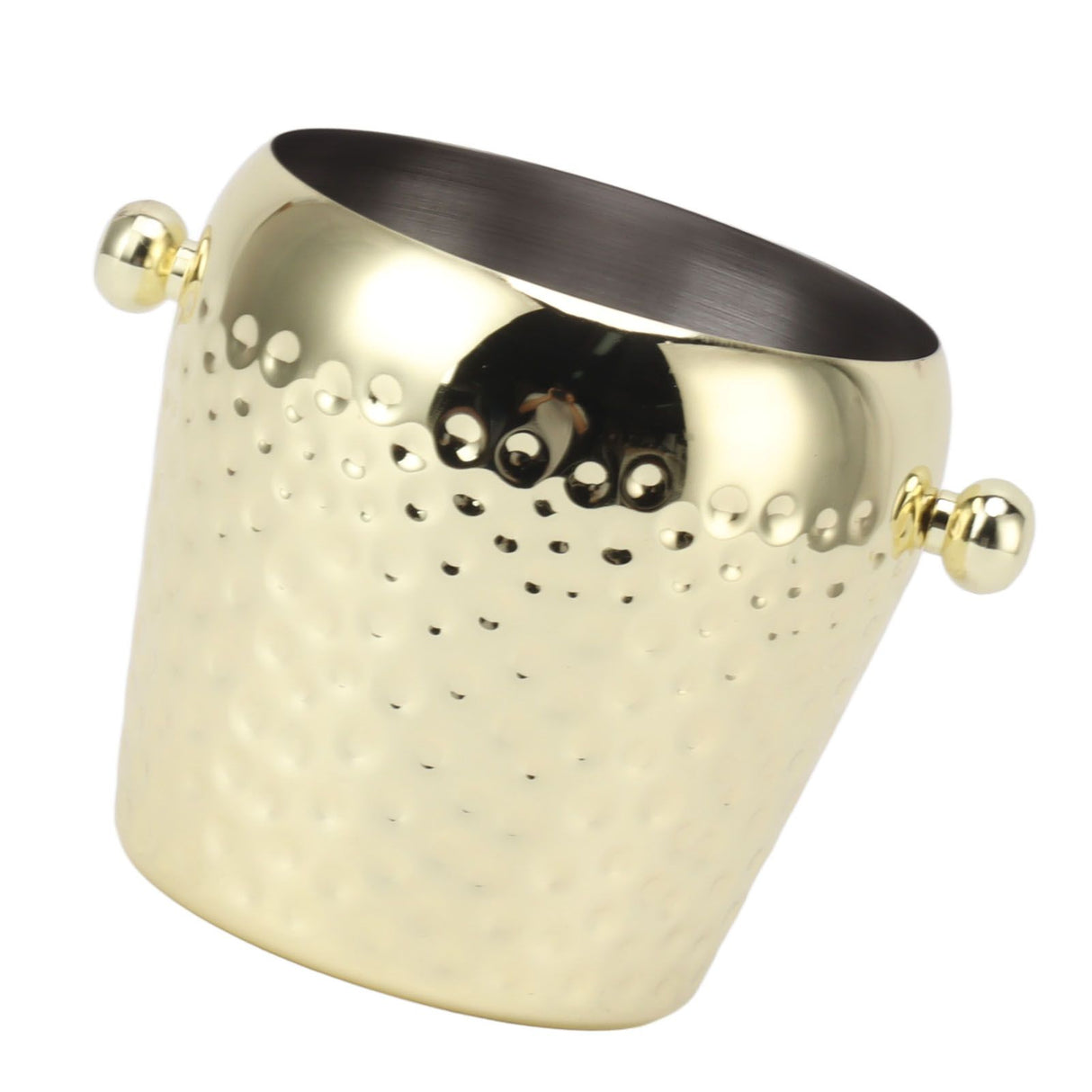 Ice Bucket Stainless Steel Mini Insulated Frozen Container for Bar Wine Champagne 1L Gold