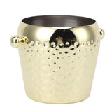 Ice Bucket Stainless Steel Mini Insulated Frozen Container for Bar Wine Champagne 1L Gold