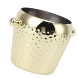 Ice Bucket Stainless Steel Mini Insulated Frozen Container for Bar Wine Champagne 1L Gold - Low Angle