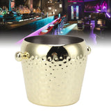 Ice Bucket Stainless Steel Mini Insulated Frozen Container for Bar Wine Champagne 1L Gold