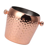 Ice Bucket Stainless Steel Mini Insulated Frozen Container for Bar Wine Champagne 1L Rose Gold - Side View