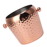 Ice Bucket Stainless Steel Mini Insulated Frozen Container for Bar Wine Champagne 1L Rose Gold - 45-Degree Angle