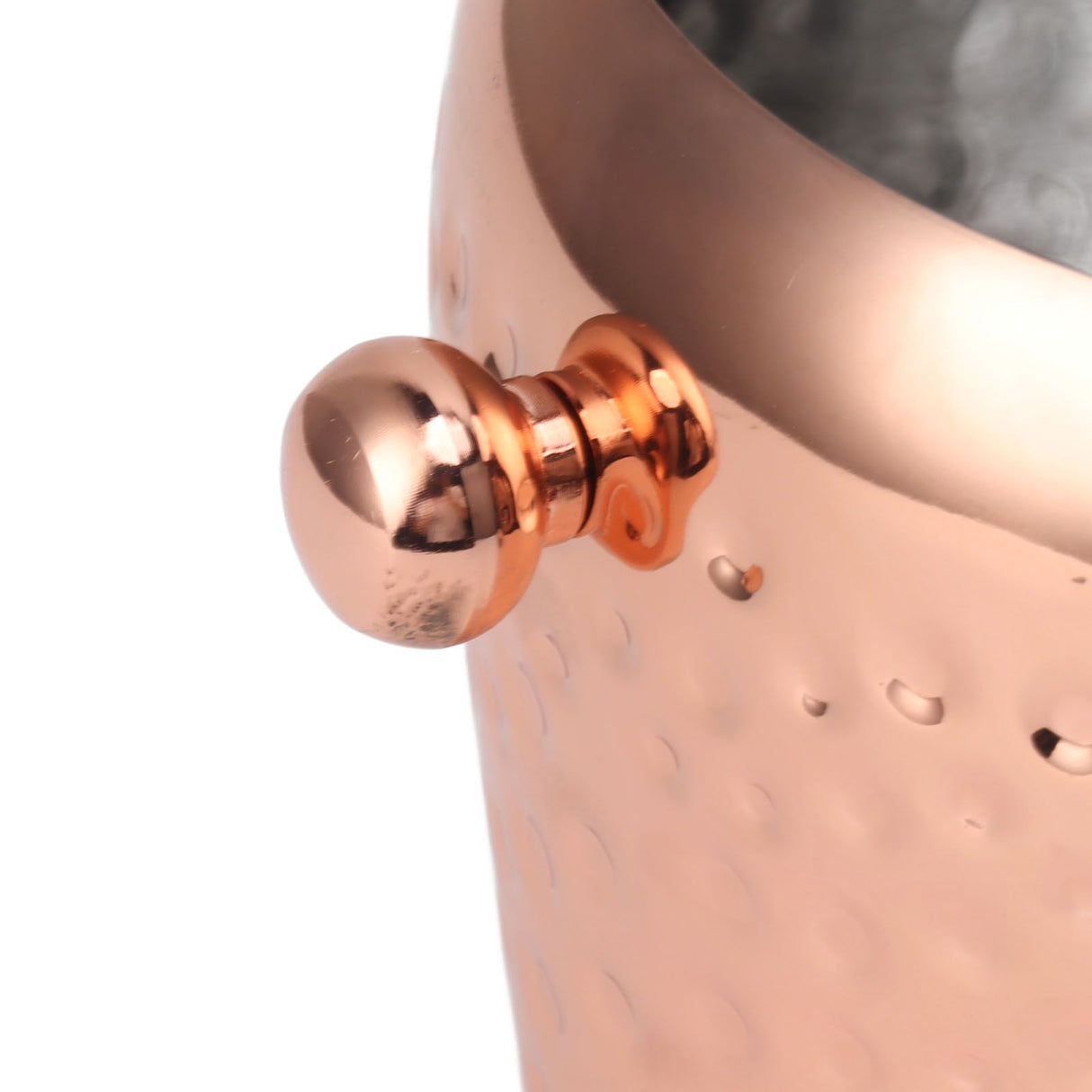 Ice Bucket Stainless Steel Mini Insulated Frozen Container for Bar Wine Champagne 1L Rose Gold