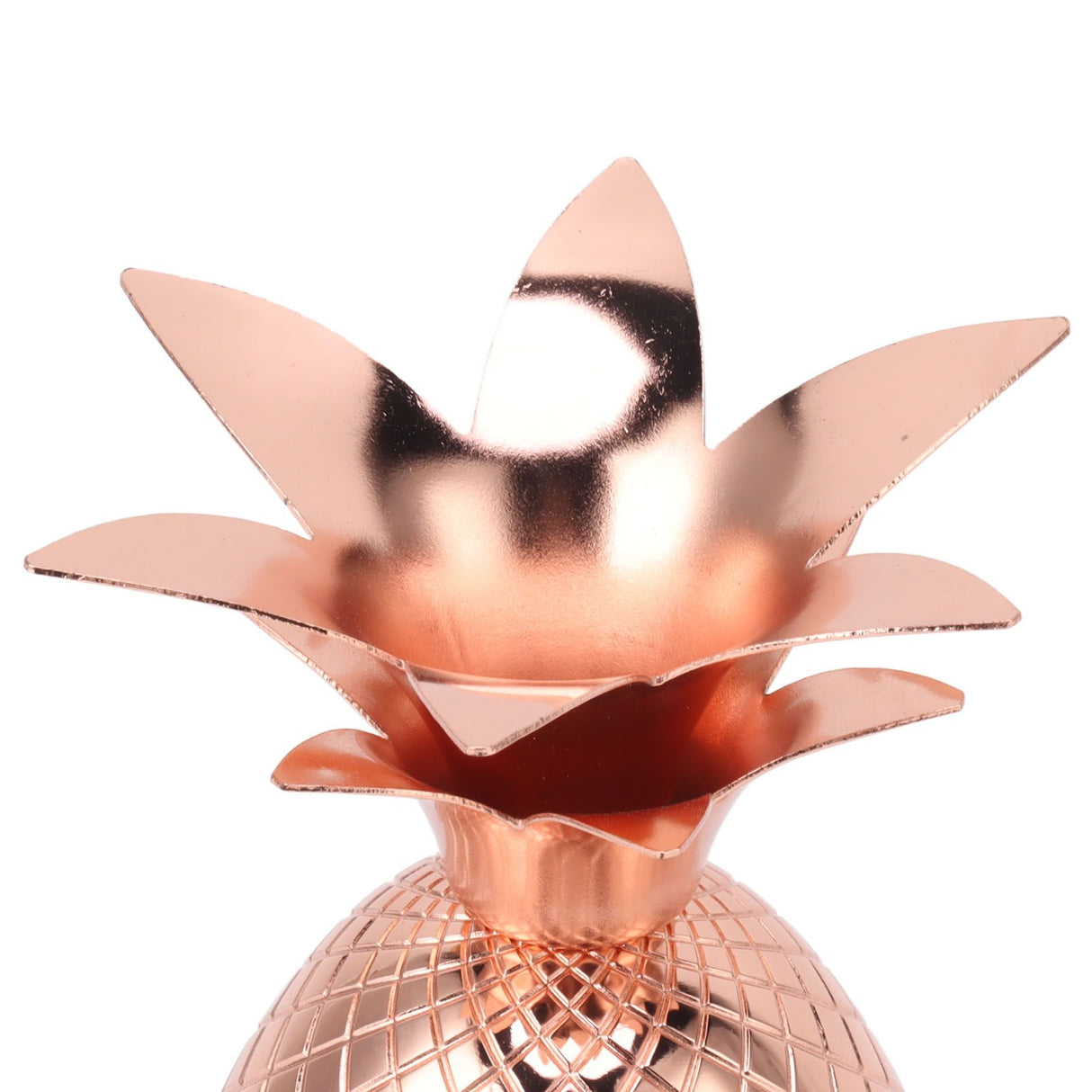 Cocktail Shaker Pineapple Shape Stainless Steel Polished Smooth Surface 500ml for Home Bar Rose Gold
