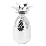 Cocktail Shaker Pineapple Shape Stainless Steel Polished Smooth Surface 500ml for Home Bar Silver