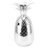 Cocktail Shaker Pineapple Shape Stainless Steel Polished Smooth Surface 500ml for Home Bar Silver