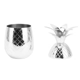 Cocktail Shaker Pineapple Shape Stainless Steel Polished Smooth Surface 500ml for Home Bar Silver - Extra Image