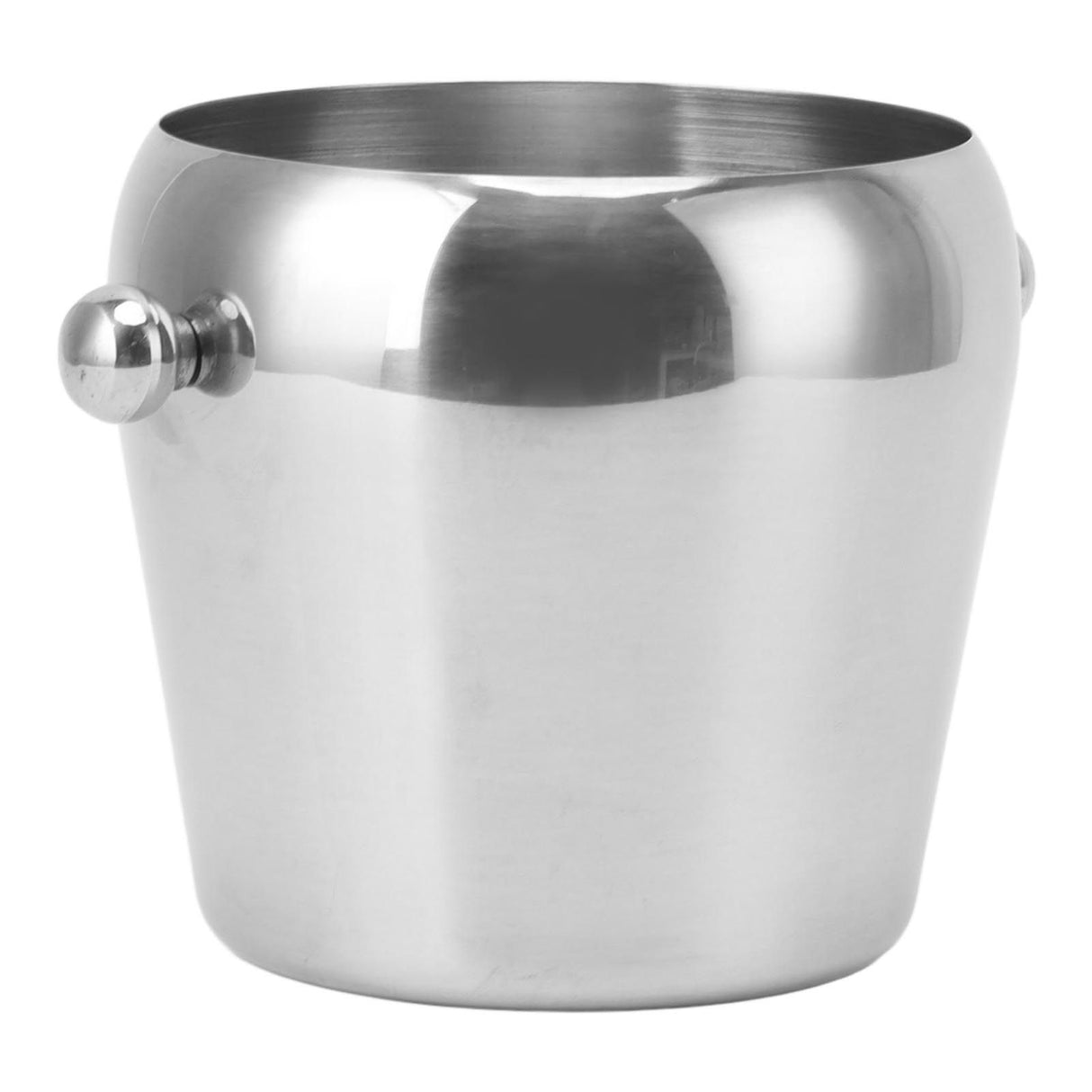 Stainless Steel Ice Bucket Champagne Ice Bucket Wine Chiller Bucket Beverage Tub with Smooth Handle for Home Bars Parties Silver Naked Small 1L
