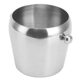 Stainless Steel Ice Bucket Champagne Ice Bucket Wine Chiller Bucket Beverage Tub with Smooth Handle for Home Bars Parties Silver Naked Small 1L