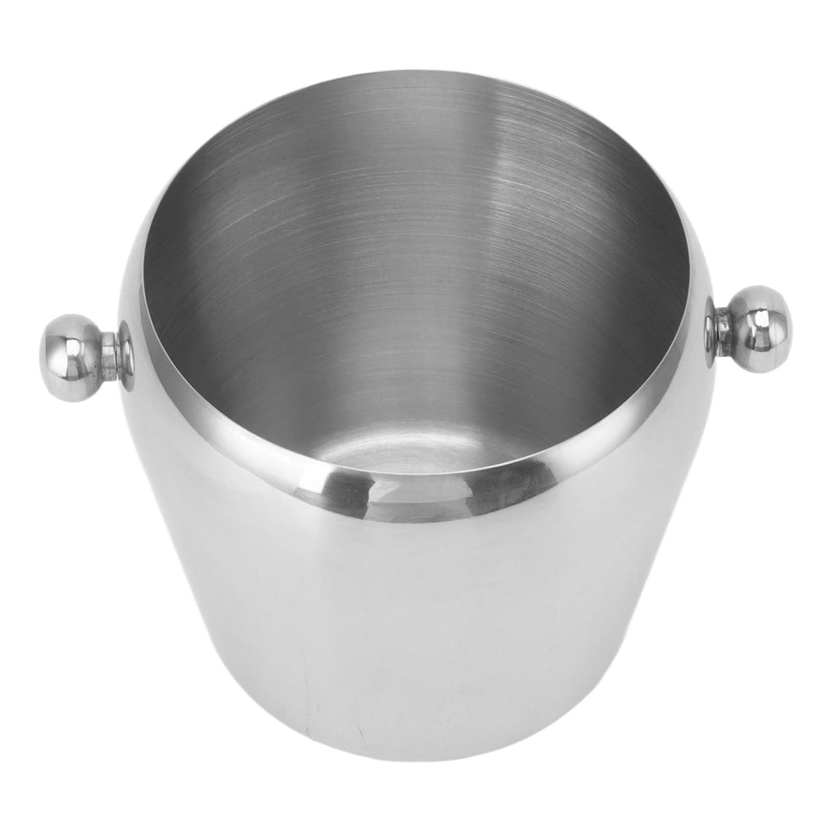 Stainless Steel Ice Bucket Champagne Ice Bucket Wine Chiller Bucket Beverage Tub with Smooth Handle for Home Bars Parties Silver Naked Small 1L