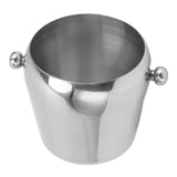 Stainless Steel Ice Bucket Champagne Ice Bucket Wine Chiller Bucket Beverage Tub with Smooth Handle for Home Bars Parties Silver Naked Small 1L