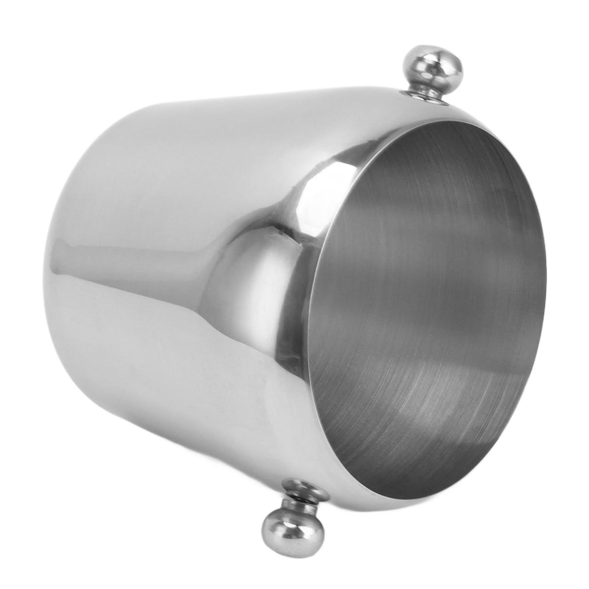 Stainless Steel Ice Bucket Champagne Ice Bucket Wine Chiller Bucket Beverage Tub with Smooth Handle for Home Bars Parties Silver Naked Small 1L