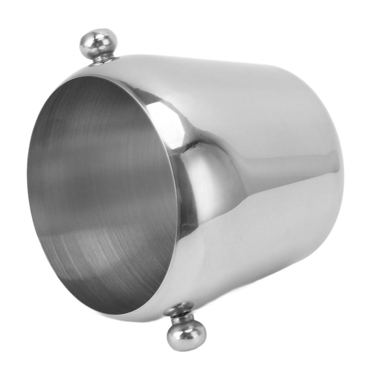 Stainless Steel Ice Bucket Champagne Ice Bucket Wine Chiller Bucket Beverage Tub with Smooth Handle for Home Bars Parties Silver Naked Large 2L