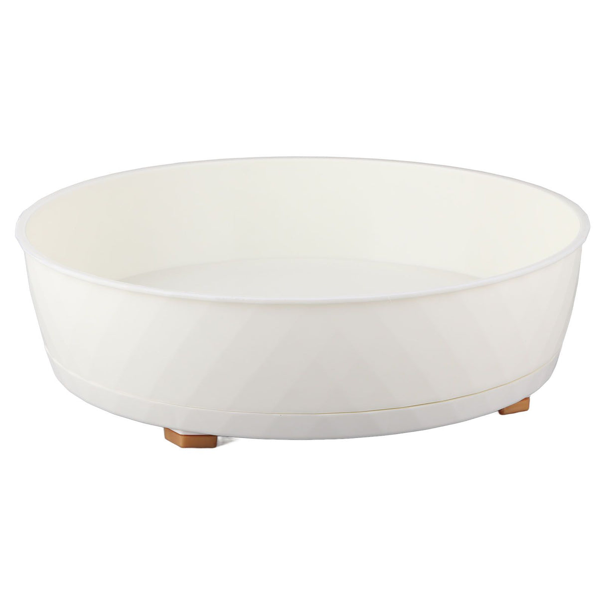 Kitchen Turntable Spin Round Tray 360 Degrees Rotating Non Skid Multifunctional Spice Organizer for Cabinet Pantry Refrigerator Countertop White