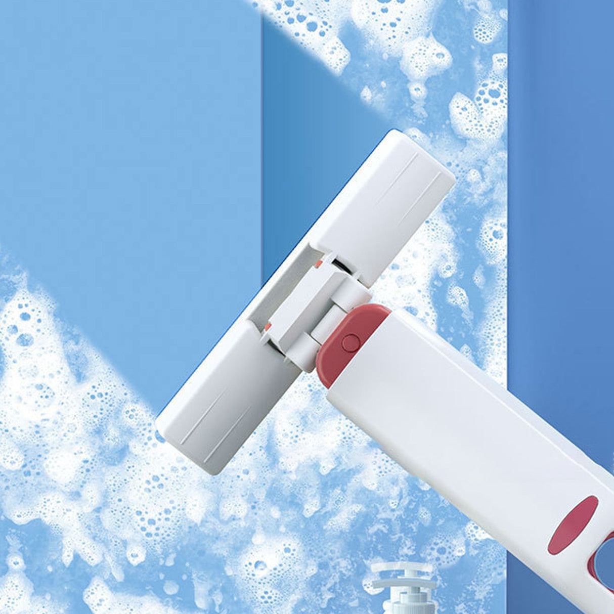 Mini Mop Rotating Strong Absorbent Hand Wash Free Self Squeeze Widely Used Sponge Mop with 2 Heads for Family Office