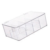 Coffee Condiment Organizer PET Detachable Transparency Baffle Tea Bag Packet Organizers for Coffee Tea Sock Storage - Top-Down View